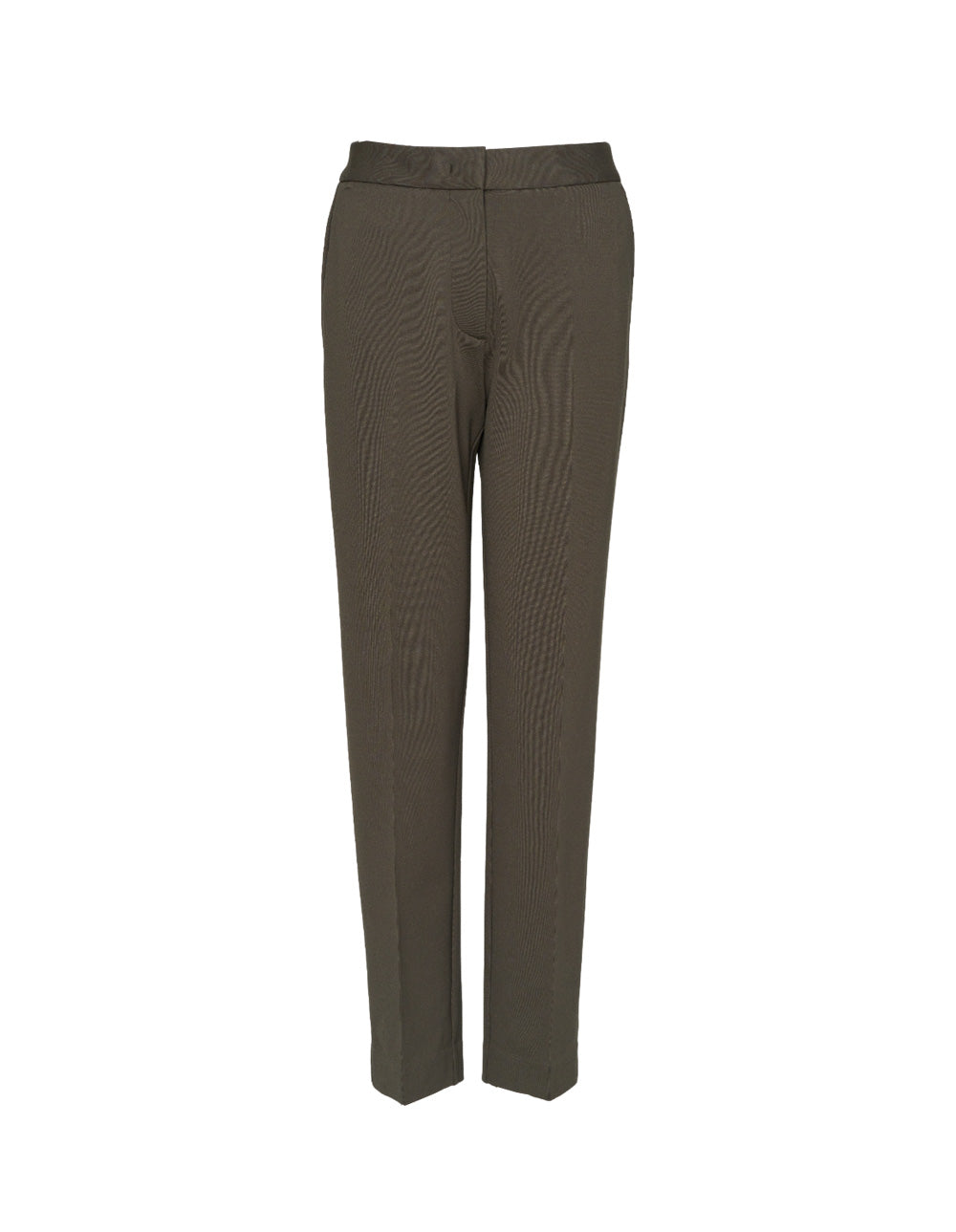 Viscose Nylon Ponte Basic Pants Olive