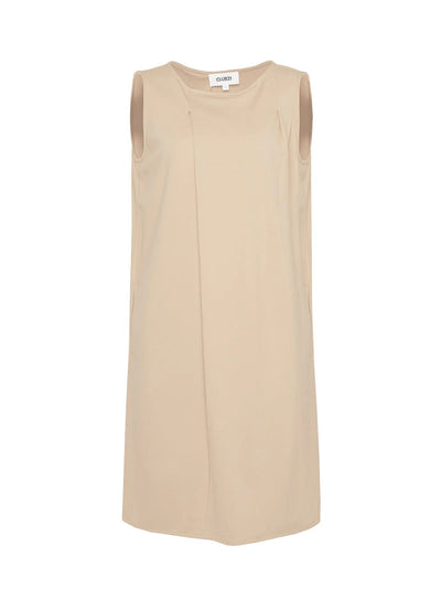Viscose Nylon Ponte Dress Champagne
