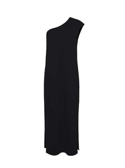 Viscose Nylon Ponte Dress Black