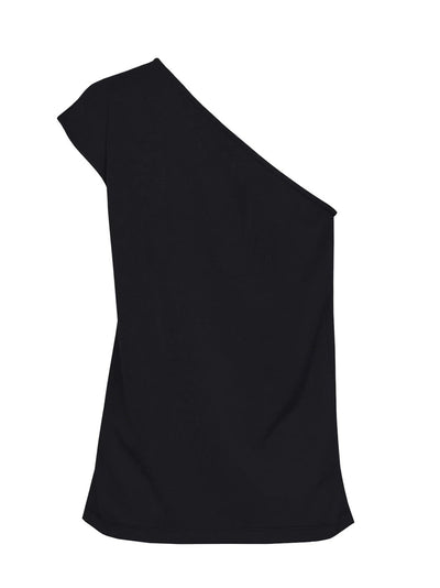Viscose Nylon Ponte Toga Top Black