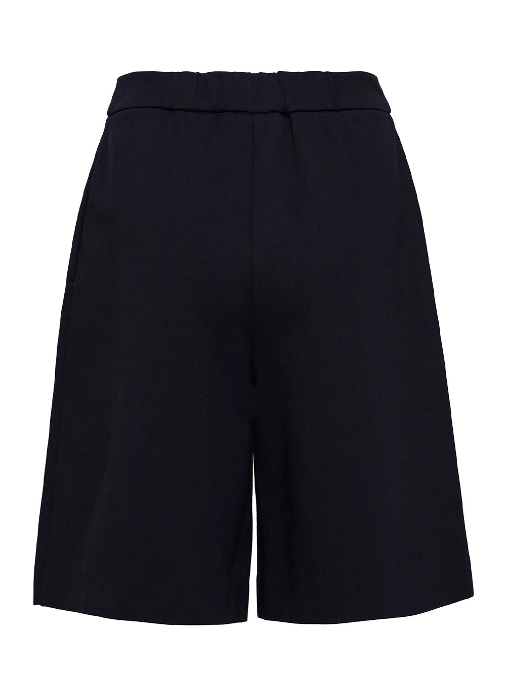 Triacetate Satin Knit Shorts Navy