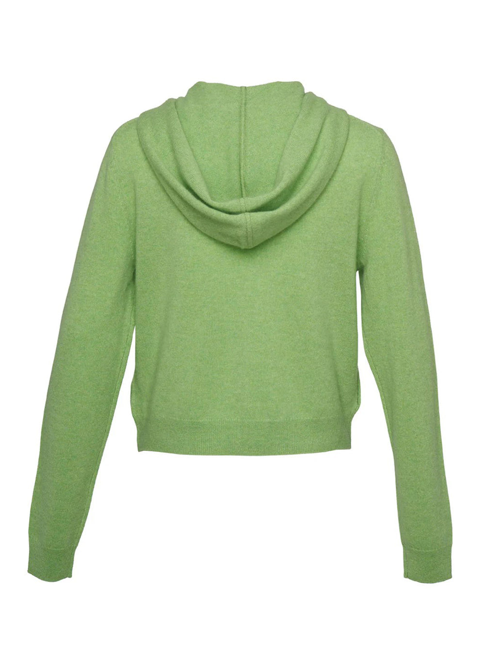 Recycled Cashmere Zip-Up Hoodie Apple