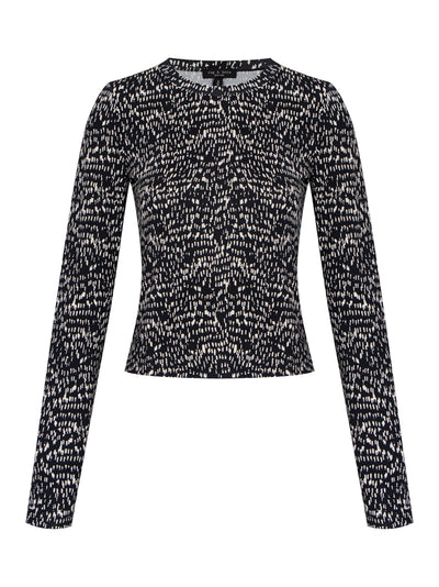 Luca Printed Long Sleeve Blackmult