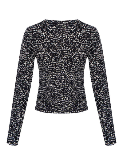 Luca Printed Long Sleeve Blackmult