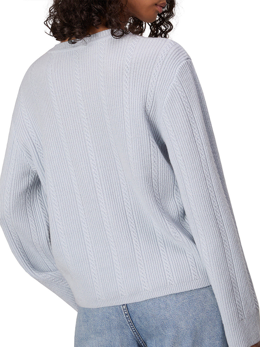 Maud Cashmere Crew Light Blue