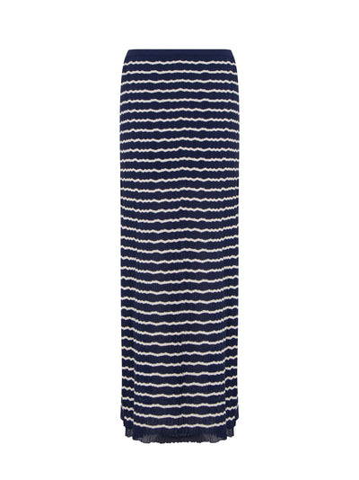 Chiara Stripe Maxi Skirt (Indigo)