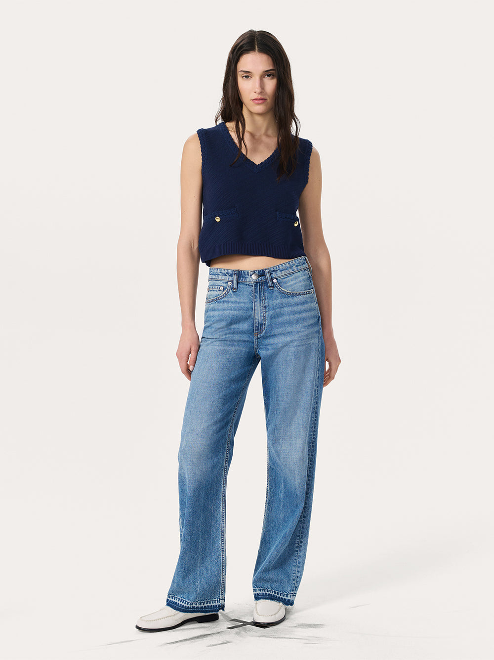 Claire Knit Vest (Indigo)