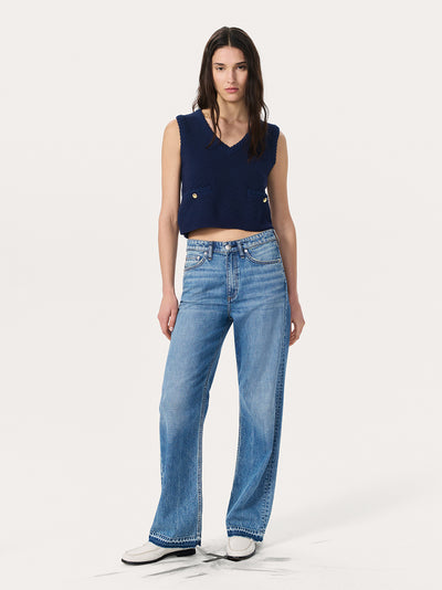 Claire Knit Vest (Indigo)