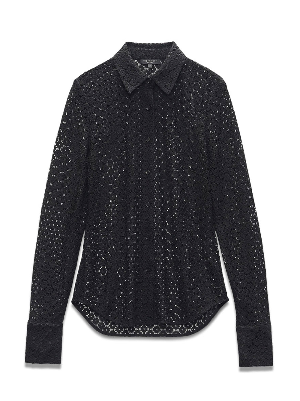 Yvette Lace Shirt Black