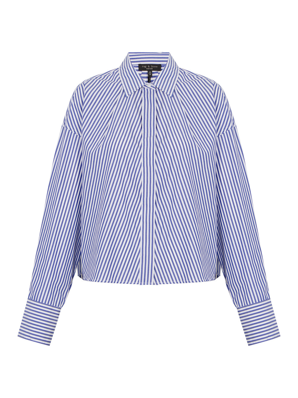 Martha Multistripe Poplin Shirt Blue Stripe