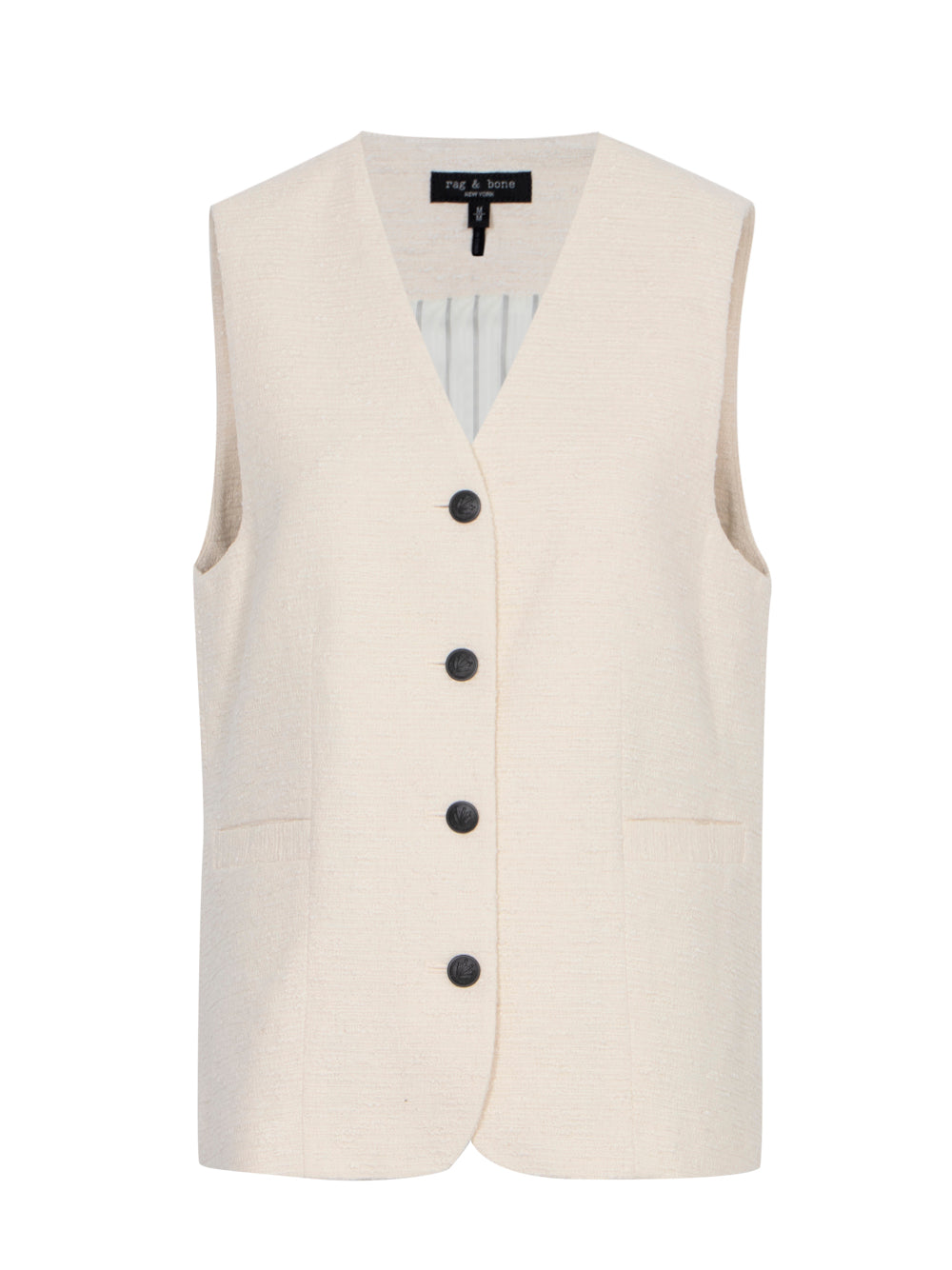 Charlotte Italian Tweed Vest Ivory