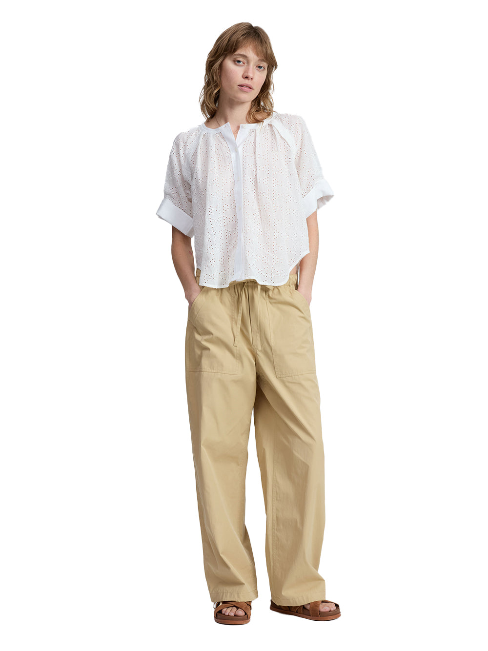 Angelica Embroidered Shirt White Multi