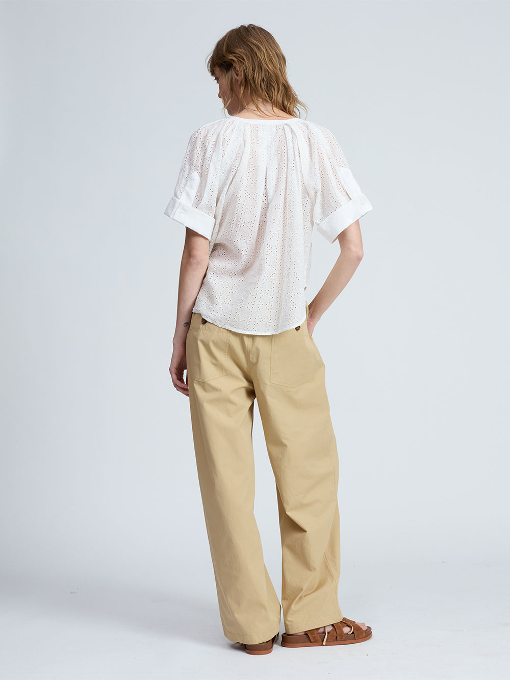Angelica Embroidered Shirt White Multi