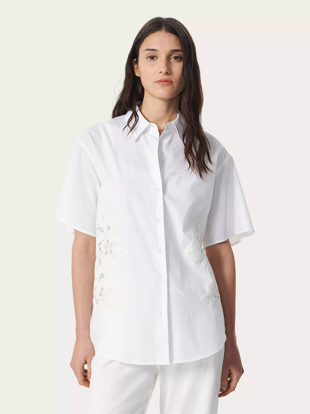Amy Lace Shirt (White Lace)