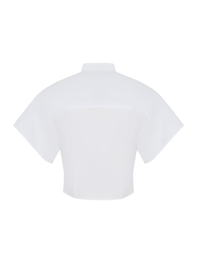 Gretchen Poplin Shirt (White)