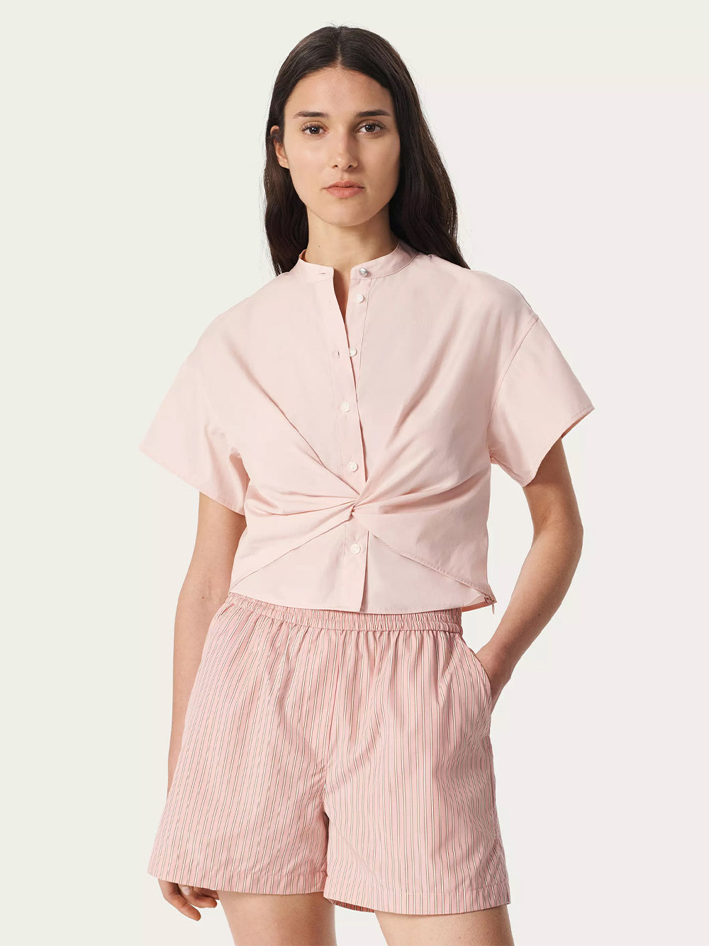 Gretchen Poplin Shirt (Rose)