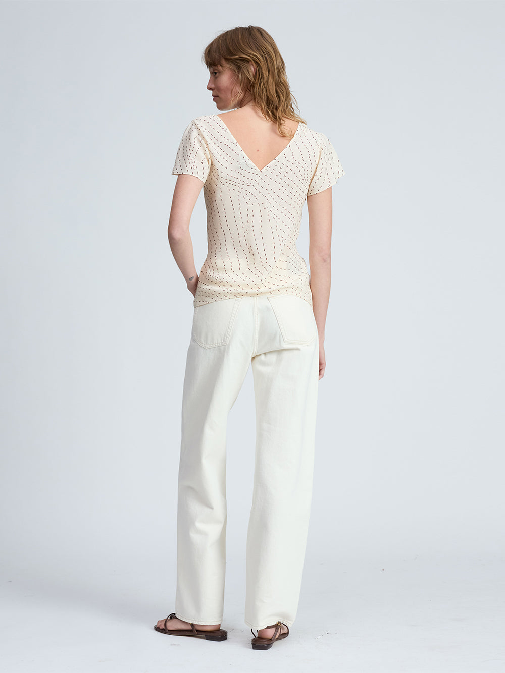 Yvonne Top (Ivory Print)