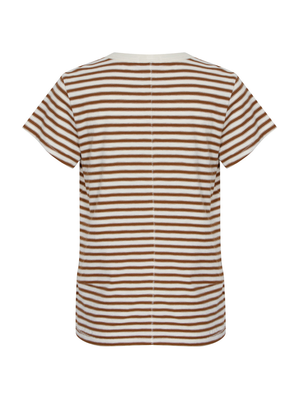 The Slub Stripe Tee (Worn Brown Multi)