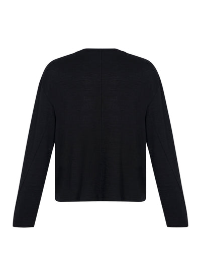 The Knit Vee Long Sleeve (Black)