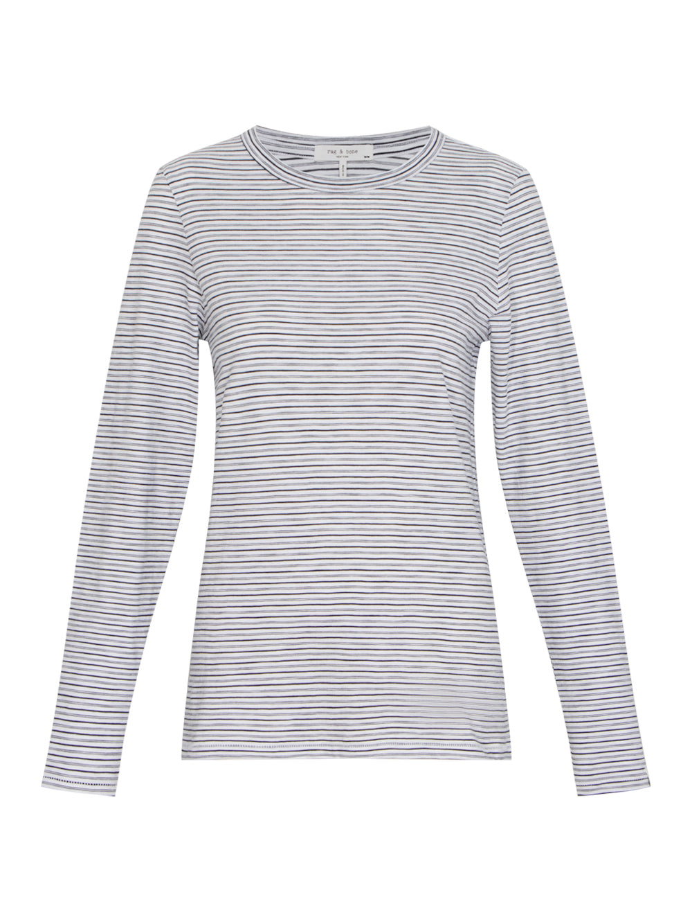 The Slub Stripe Ls Tee White Multi