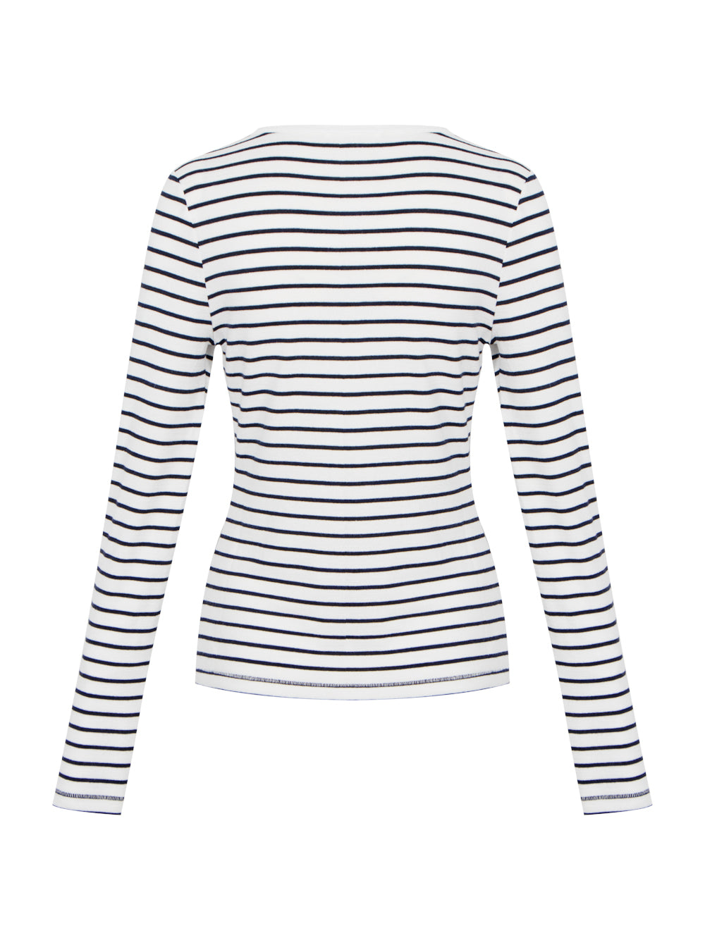 The Knit Stripe Henley Whitemult