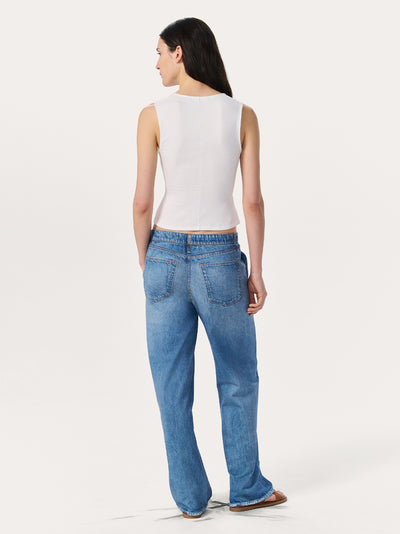 The Knit Button Up Tank (Chalk)