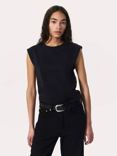 Mica Cropped Tank (Black)