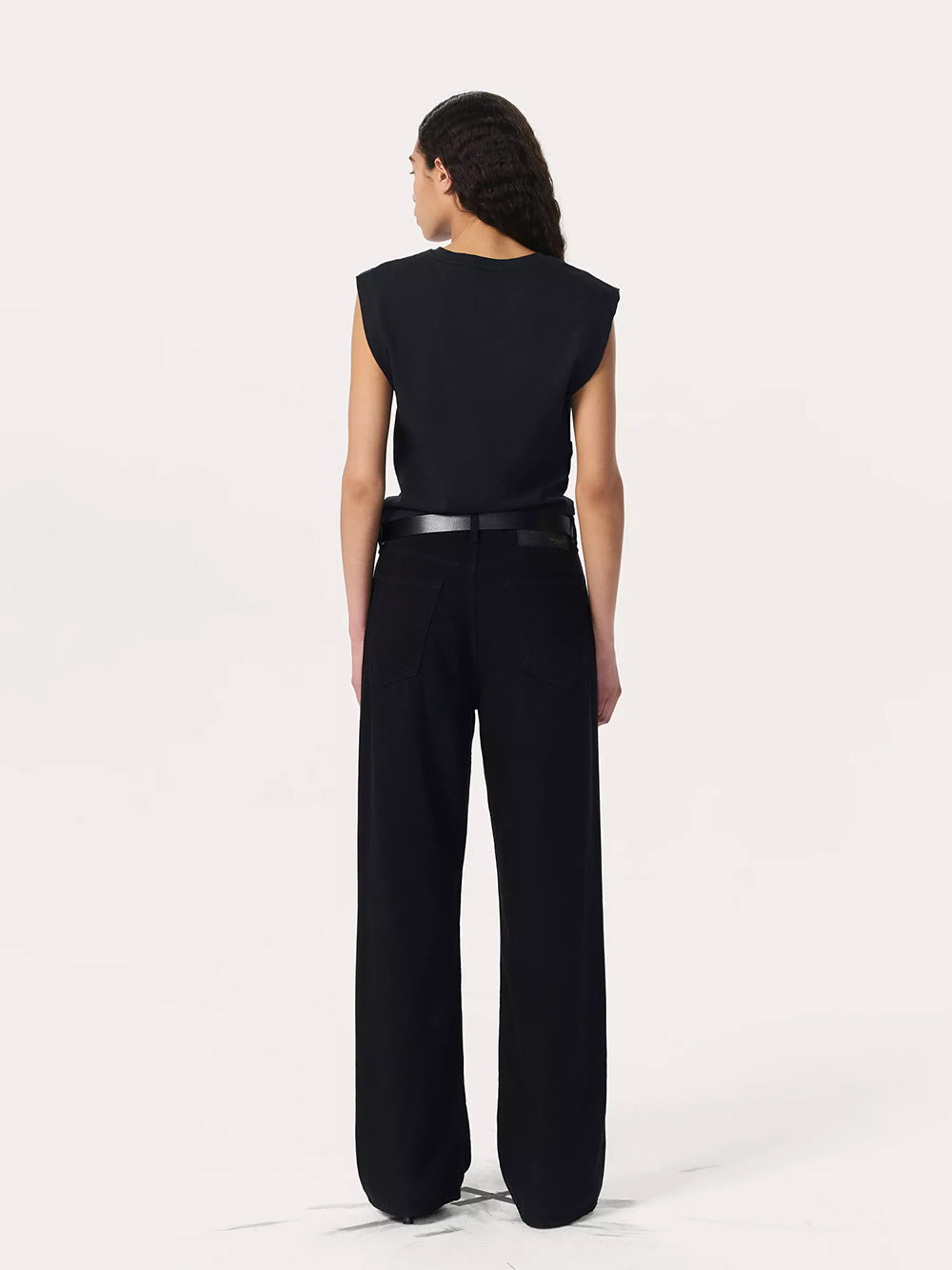 Mica Cropped Tank (Black)