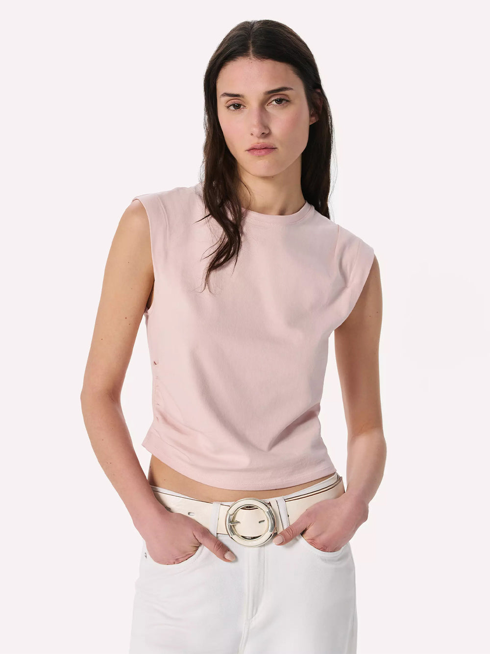 Mica Cropped Tank (Dusty Rose)