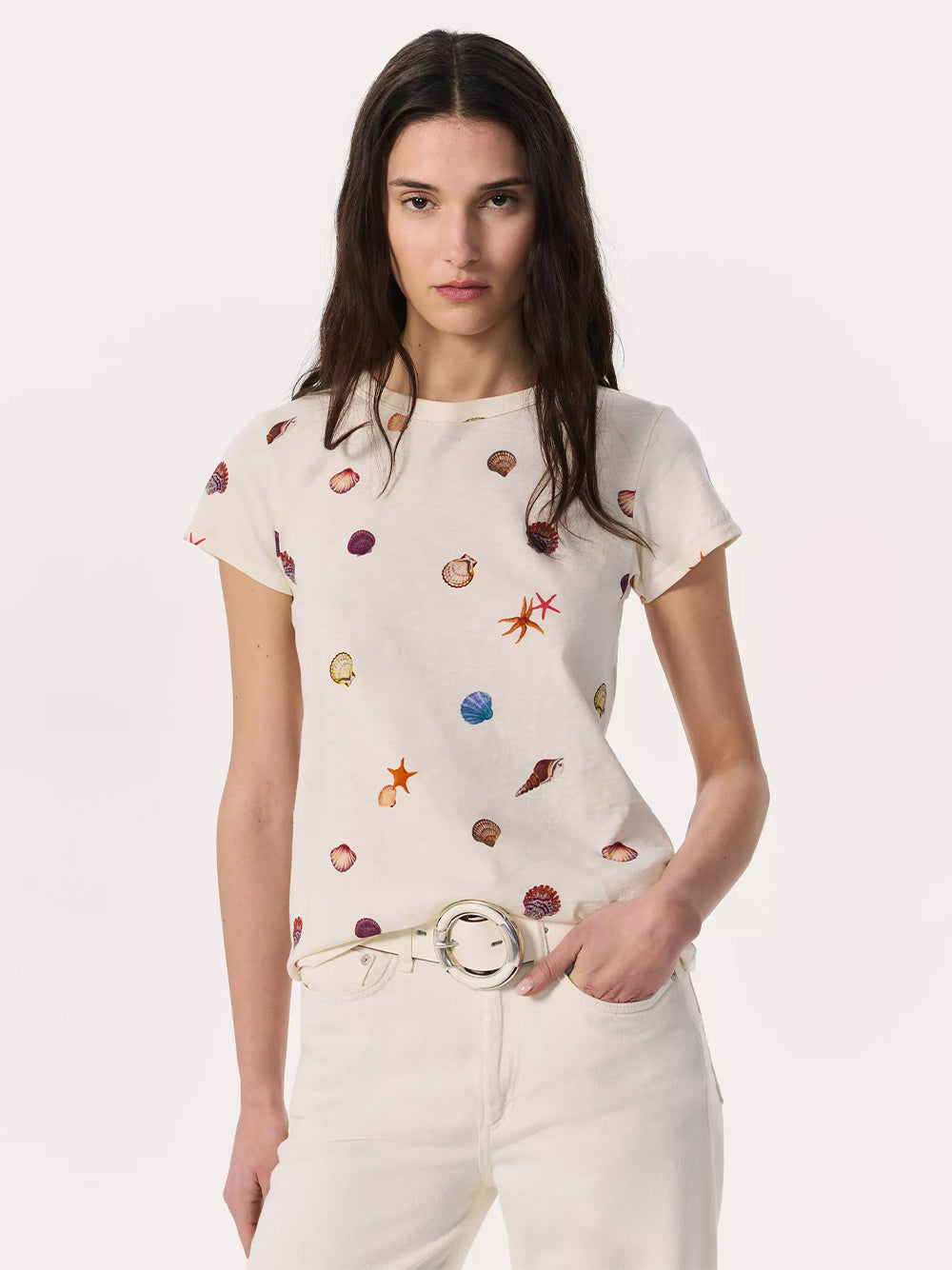 All Over Seashell Tee (Ivory Multi)