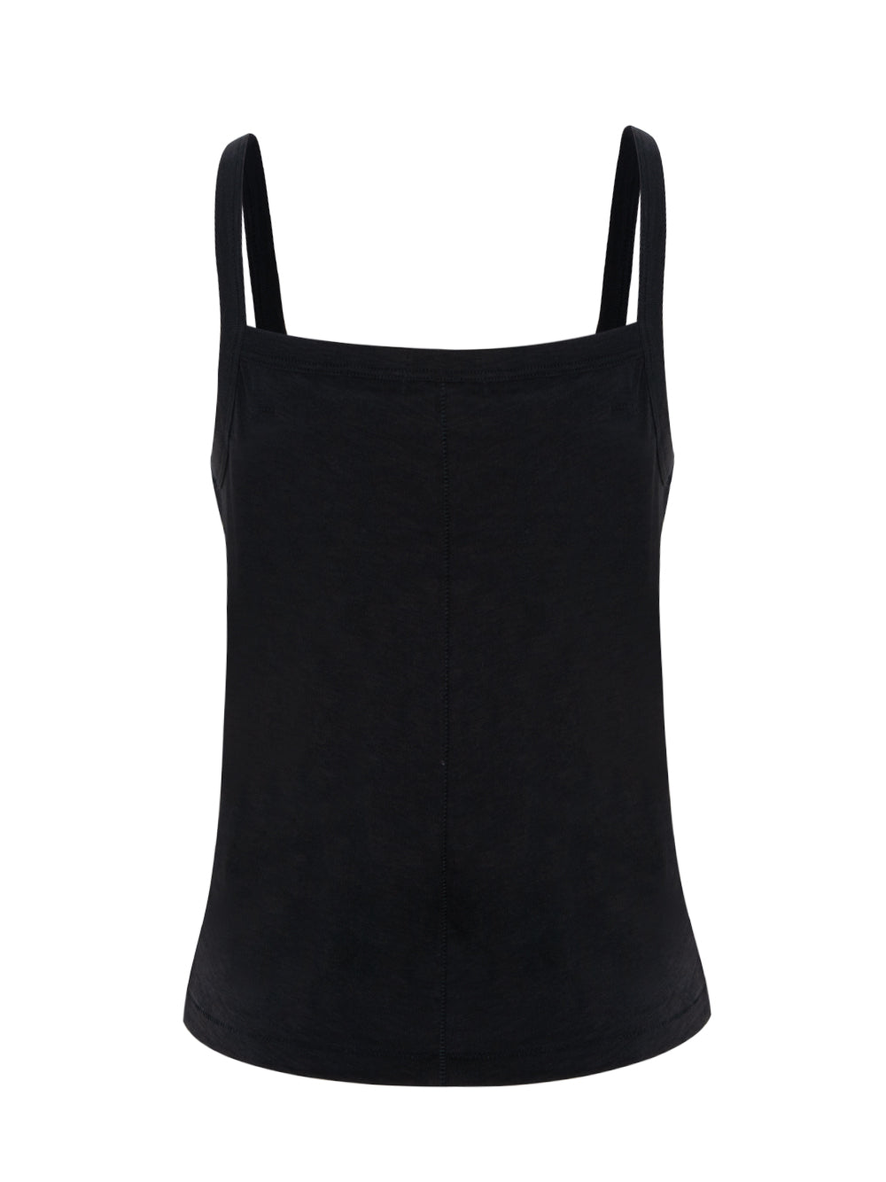 The Slub Square Neck Tank (Black)