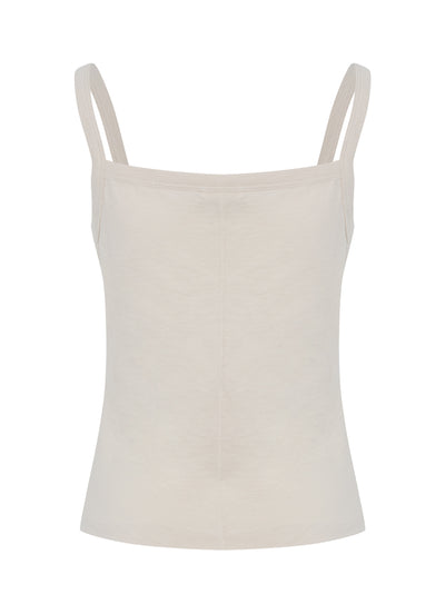 The Slub Square Neck Tank (Oatmeal)