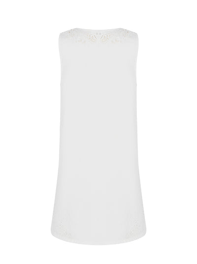 Featherweight Belle Mini Dress (White)