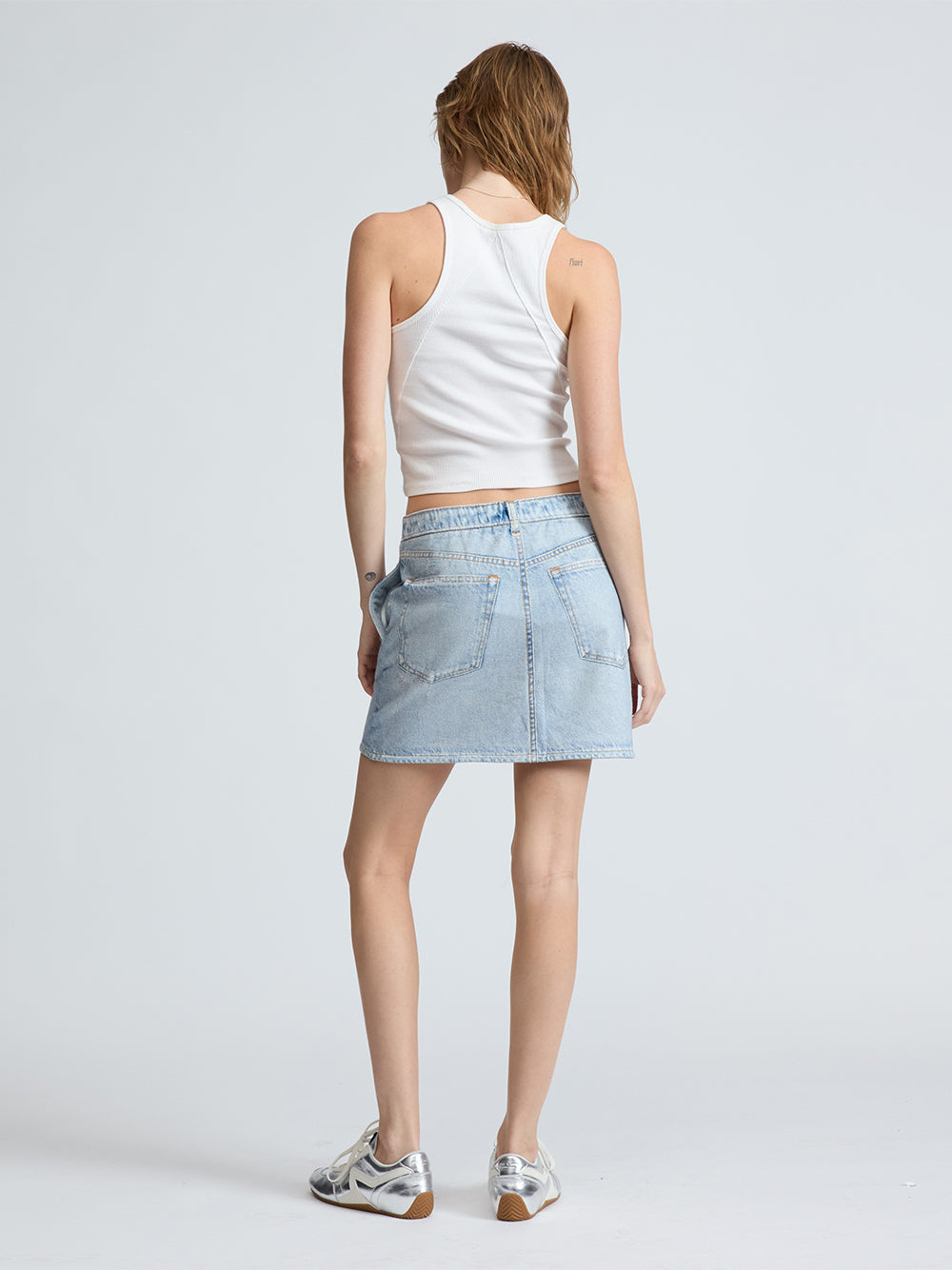 Miramar Terry Mini Skirt (Meadowblue)