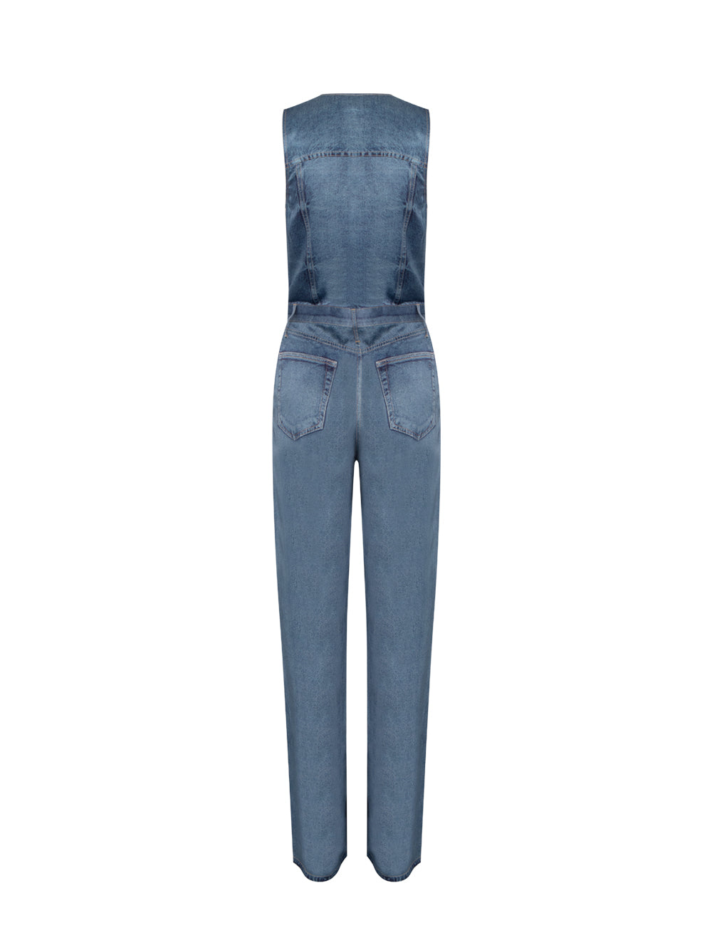 Miramar Satin Sleeveless Jumpsuit (Avalon)