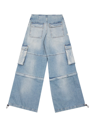 Denim Cargo Pants (Sky)