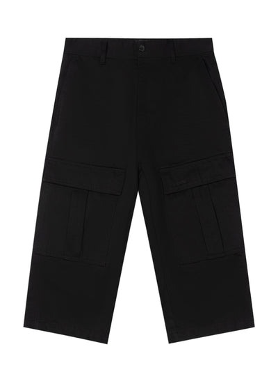 Black Mens Cargo Chino Shorts Black