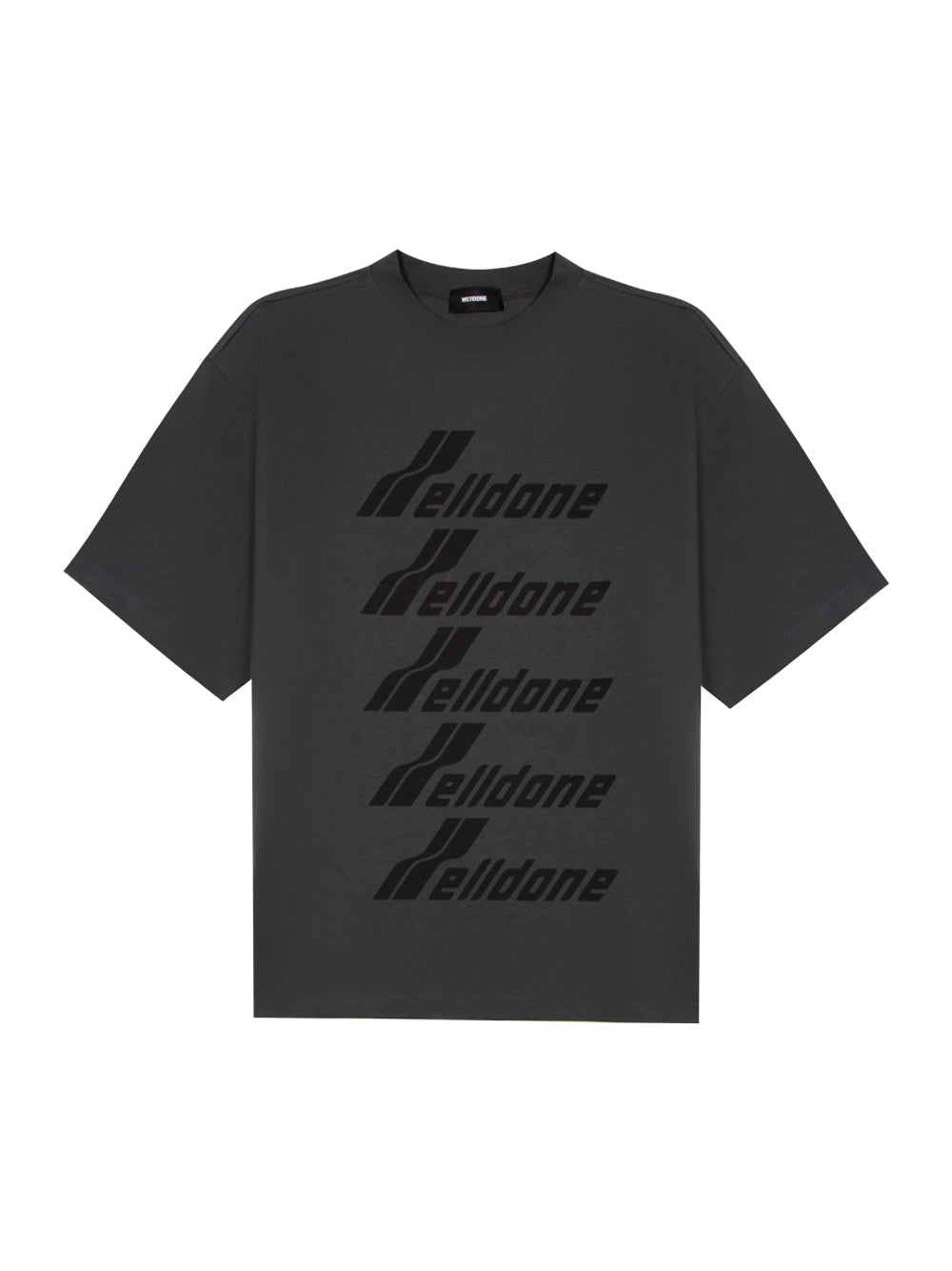 Cotton Welldone Front Logo T-Shirt Charcoal