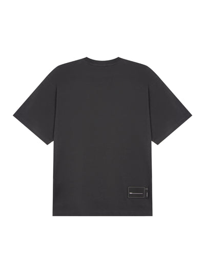 Cotton Welldone Front Logo T-Shirt Charcoal