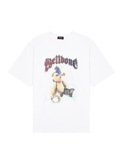 White Punk Teddy T- Shirt White