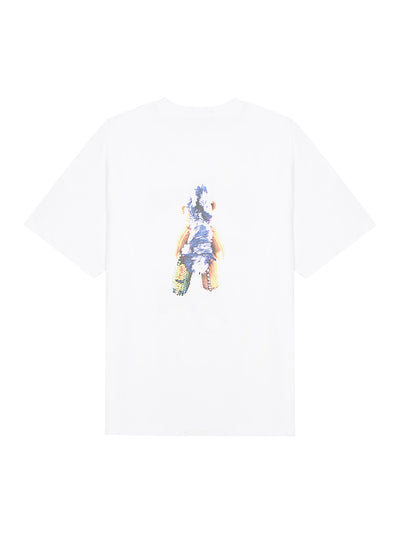 White Punk Teddy T- Shirt White