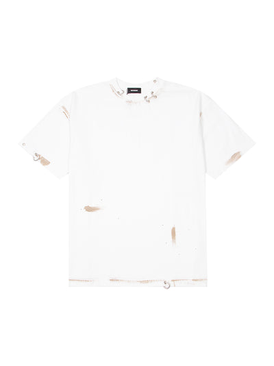 White Piercing Detail T-Shirt White