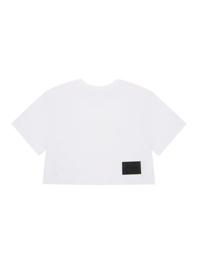 Womens Cropped Short-Sleeved T-Shirt White