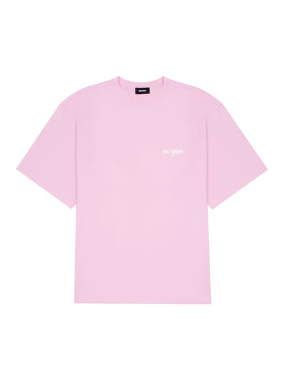 Wave Logo Short-Sleeved T-Shirt Light Pink