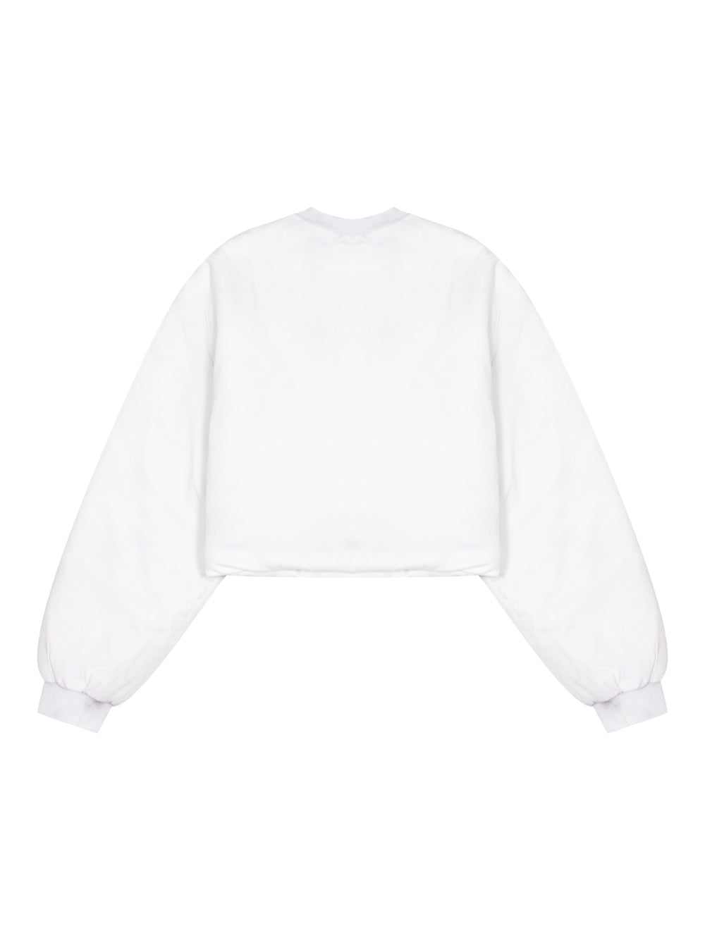 Womens Logo Padded Crop T-Shirt White