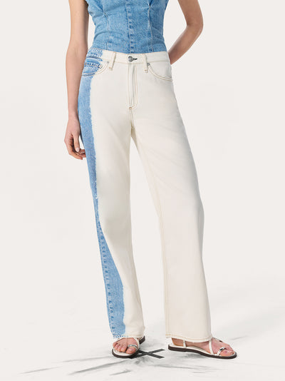 Logan Wide-Leg Jeans (Bleach Stripe)