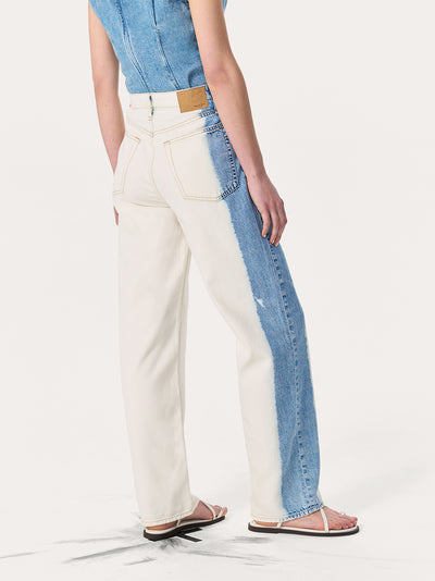 Logan Wide-Leg Jeans (Bleach Stripe)