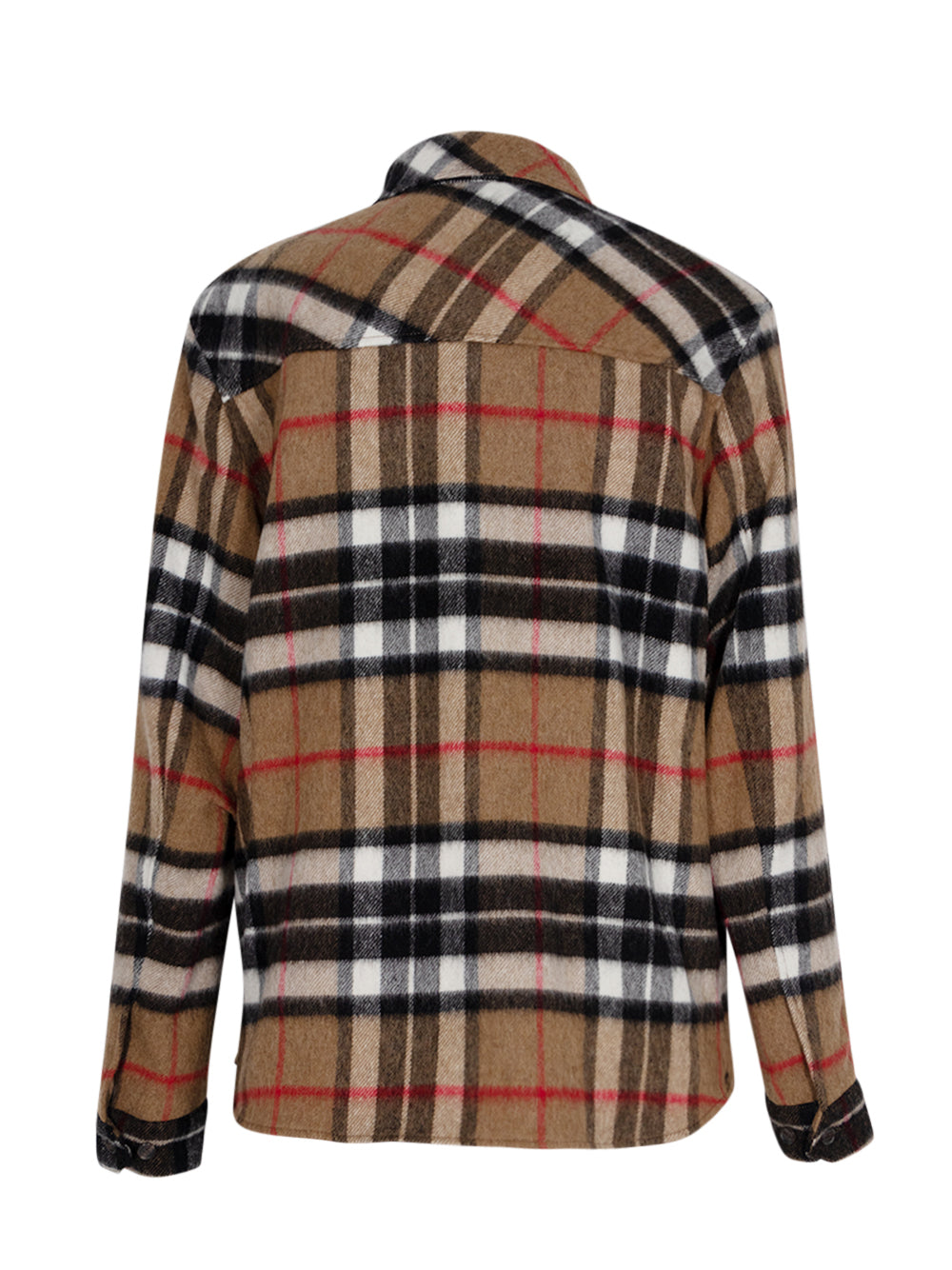 Check Anorak Wool Shirt (Camel)