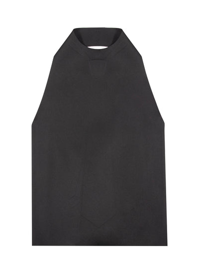 Front Tie Craft Halter Top (Black)