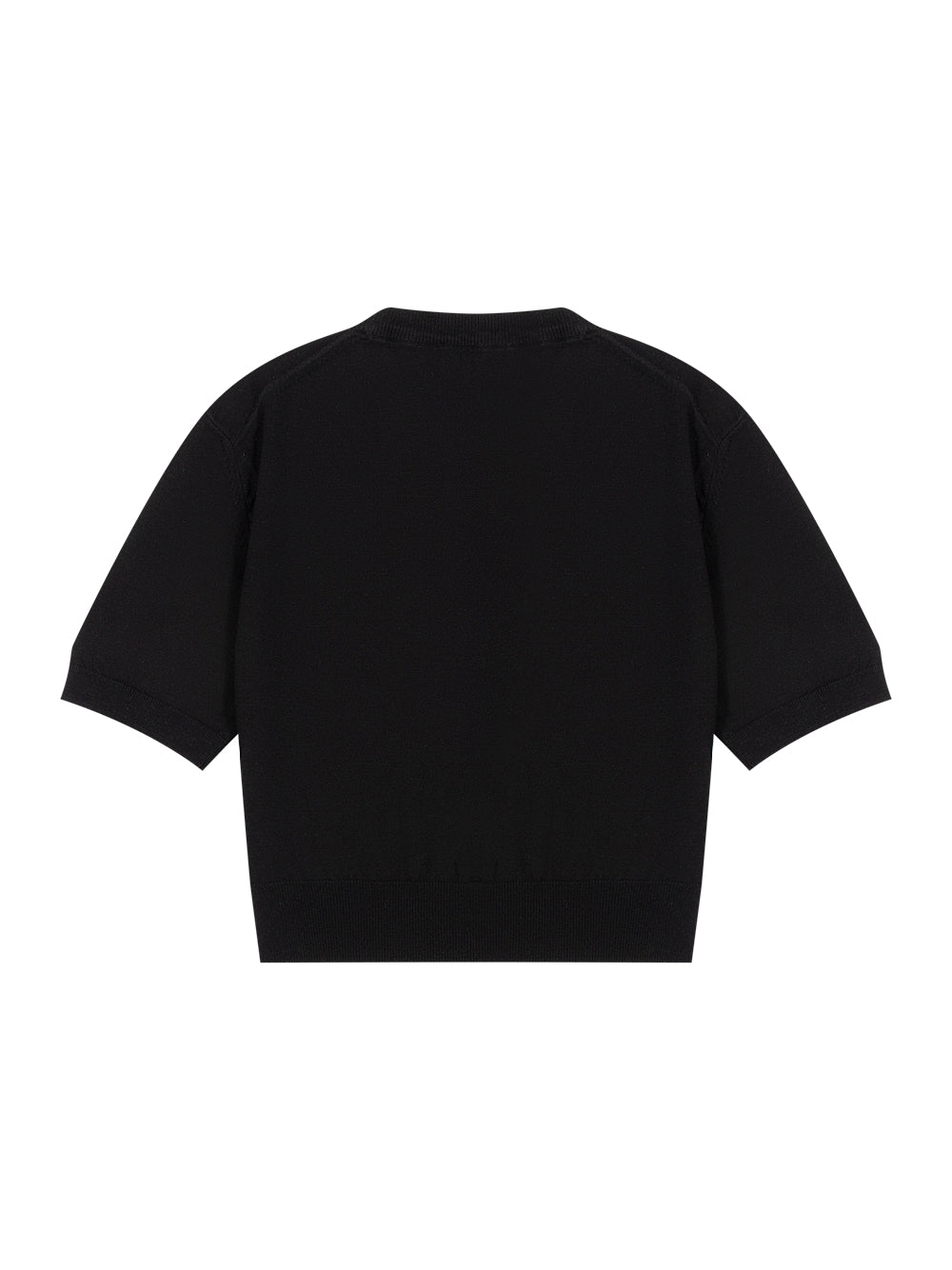 Cropped Knit Top (Black)
